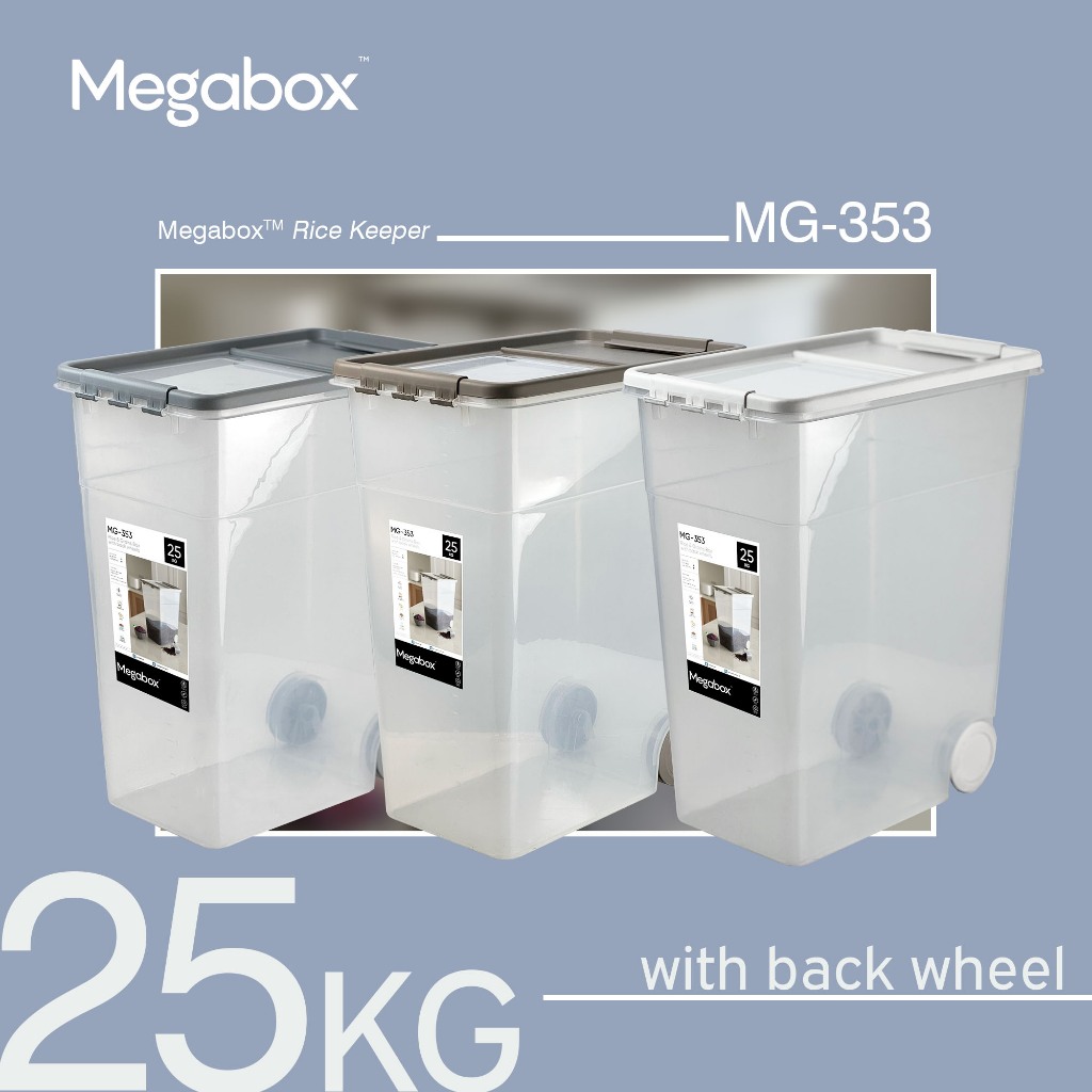 Megabox MG-353 25KG Rice and Grains Box With Back Wheels | Shopee ...