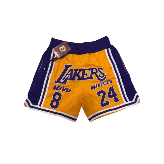 Lakers Basketball Jersey Shorts (With Pockets)