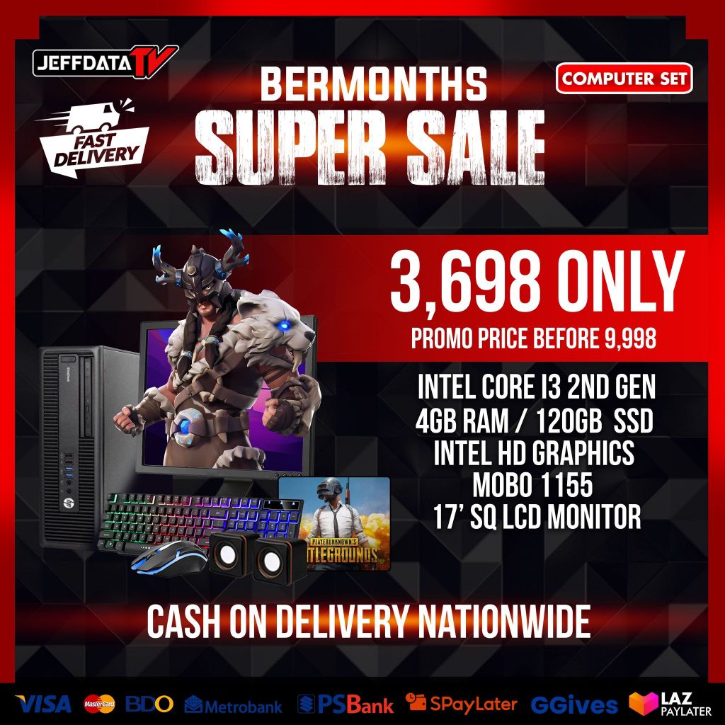 computer package i3 2nd gen 4gbram 120ssd onboard 17 sq | Shopee ...