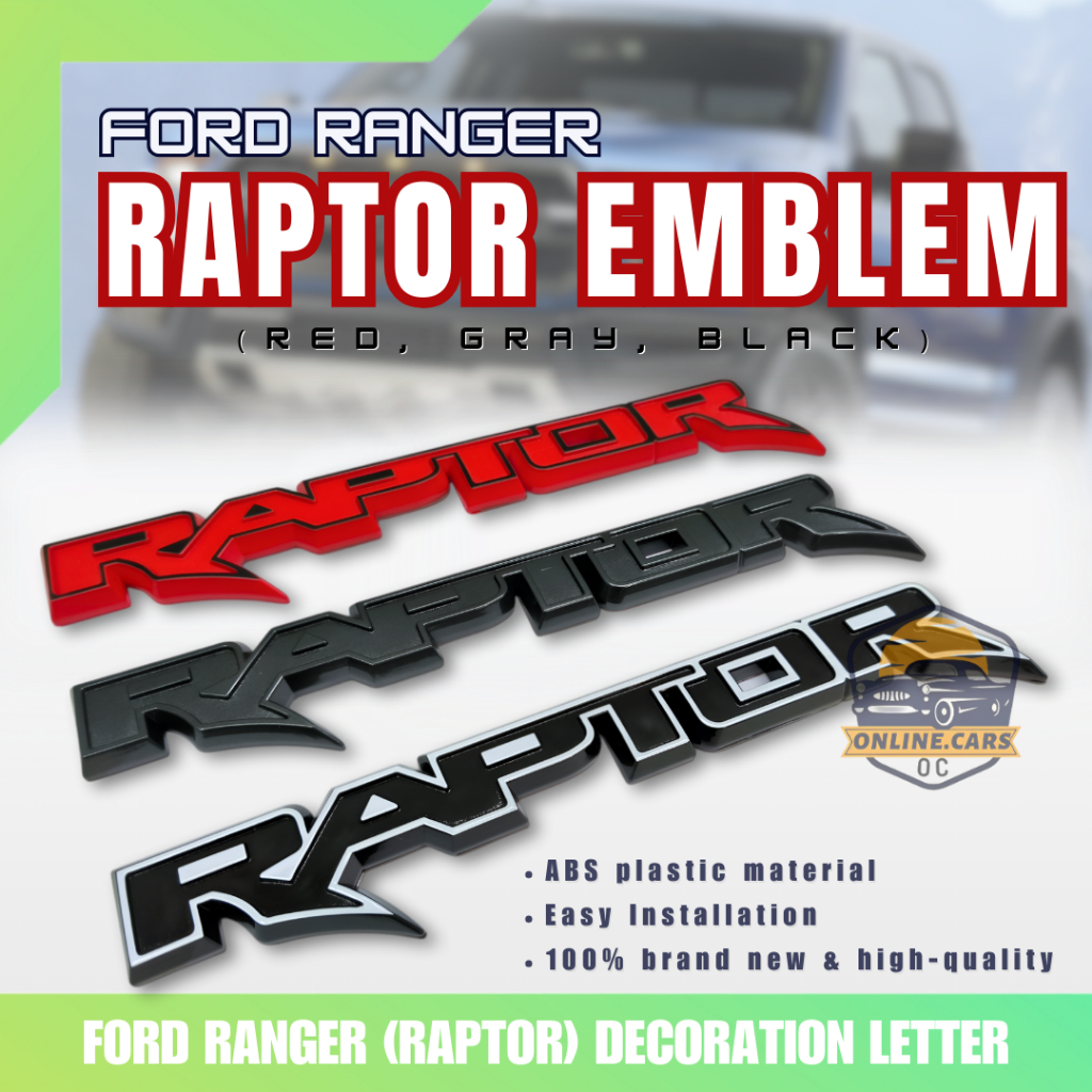 OC FORD RANGER (RAPTOR) DECORATION LETTER EMBLEM | Shopee Philippines
