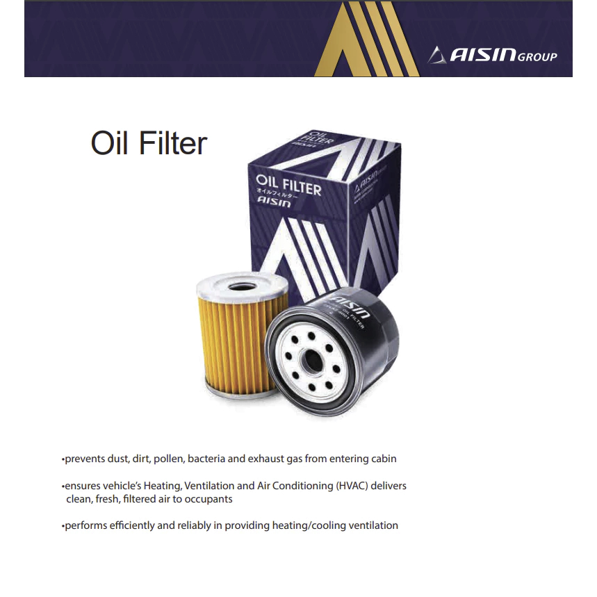 AISIN Oil Filter for Mitsubishi Montero Gen 3, Strada, L300 4N14 ...