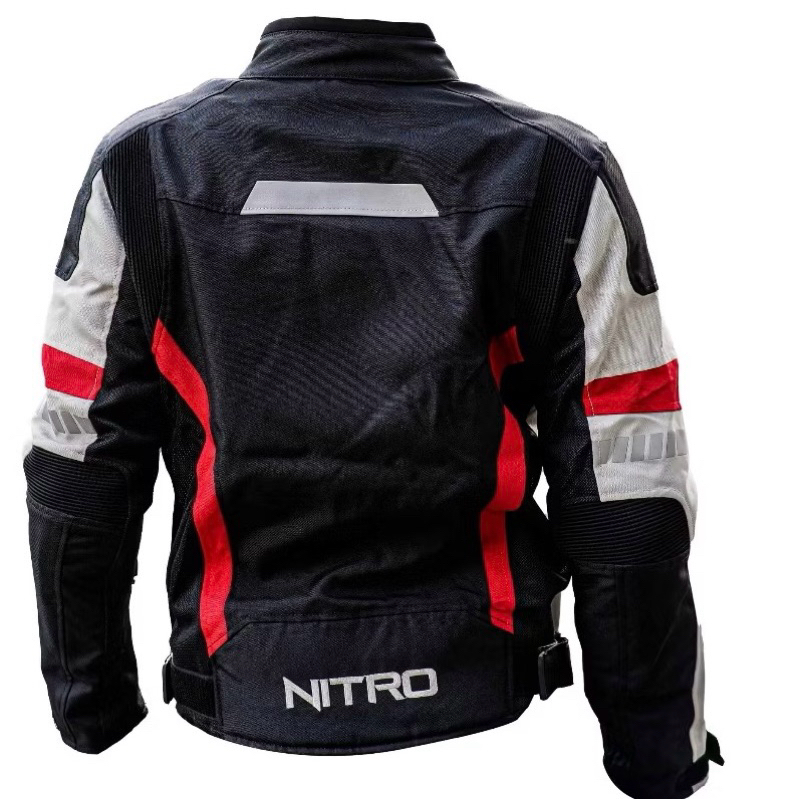 NITRO RIDING JACKET JK-118 BLCK RED | Shopee Philippines