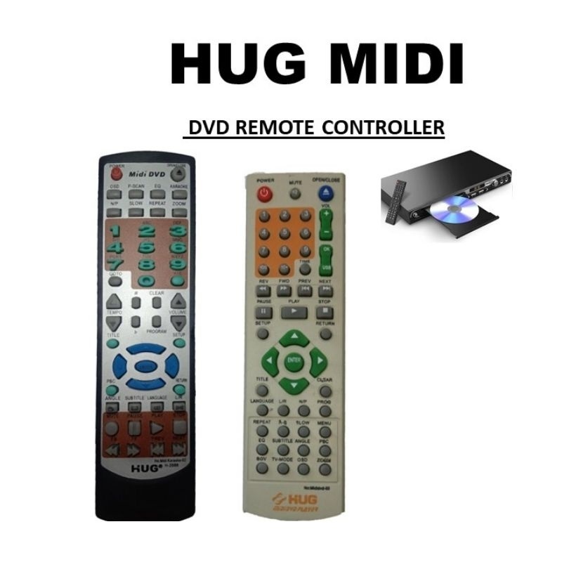 Huayu Universal Replacement Remote Control for HUG Brand MIDI DVD ...
