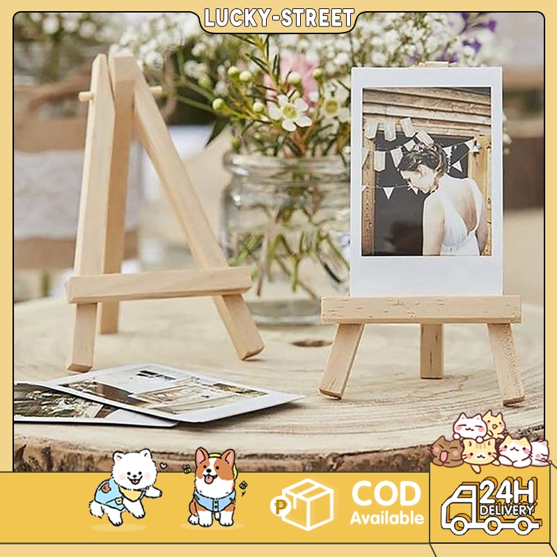 Mini Wood Display Easel 8X15cm Natural Wooden Tripod Holder Stand for ...