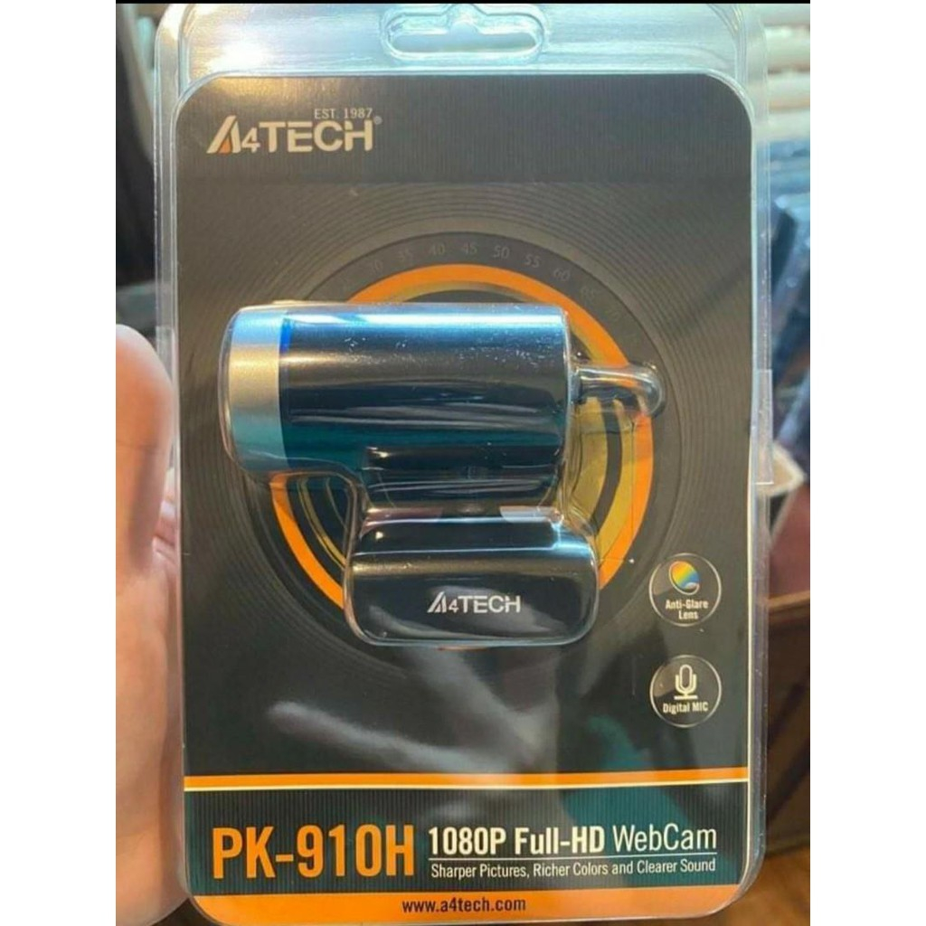 A4Tech Pk-910h 1080p Full HD Webcam Anti-Glare Compact USB Camera Built ...