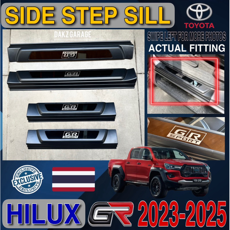 Toyota Hilux GRS 2023-2025 Side Step Sill | Shopee Philippines