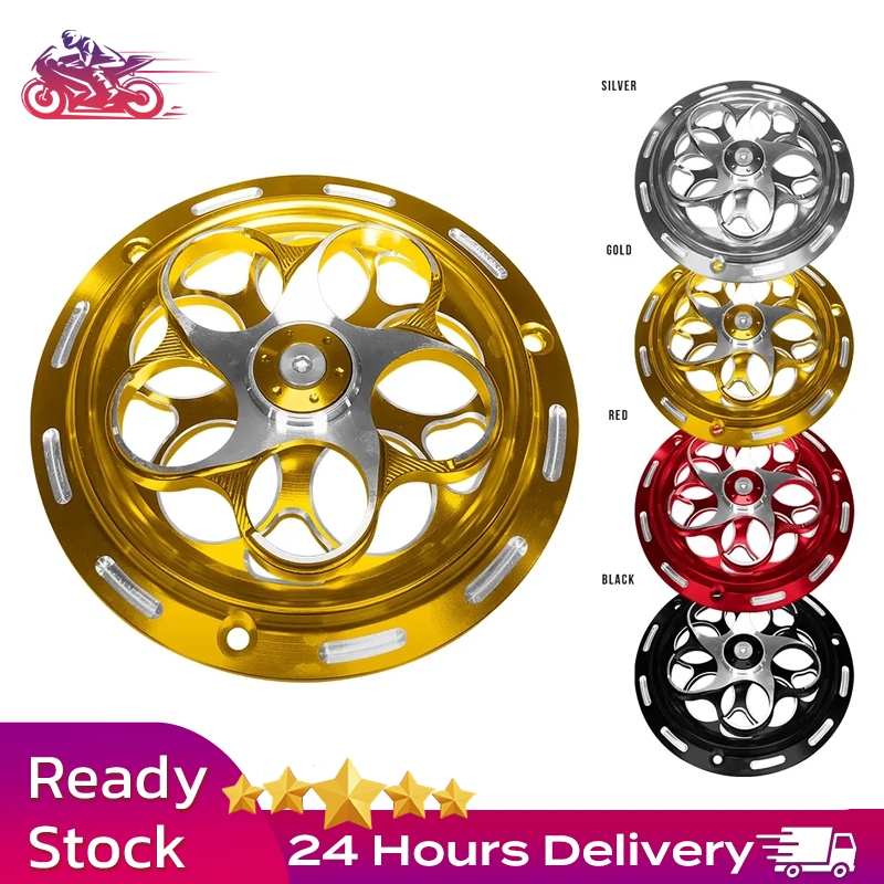 Arm CNC Radiator Fan Cover 2-Color Spinner Design For Vespa Mio Beat ...