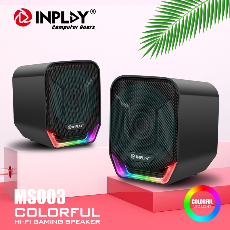 Inplay MS003 Mini RGB Speakers 3D Surround Shocking Bass Boost USB+3 ...