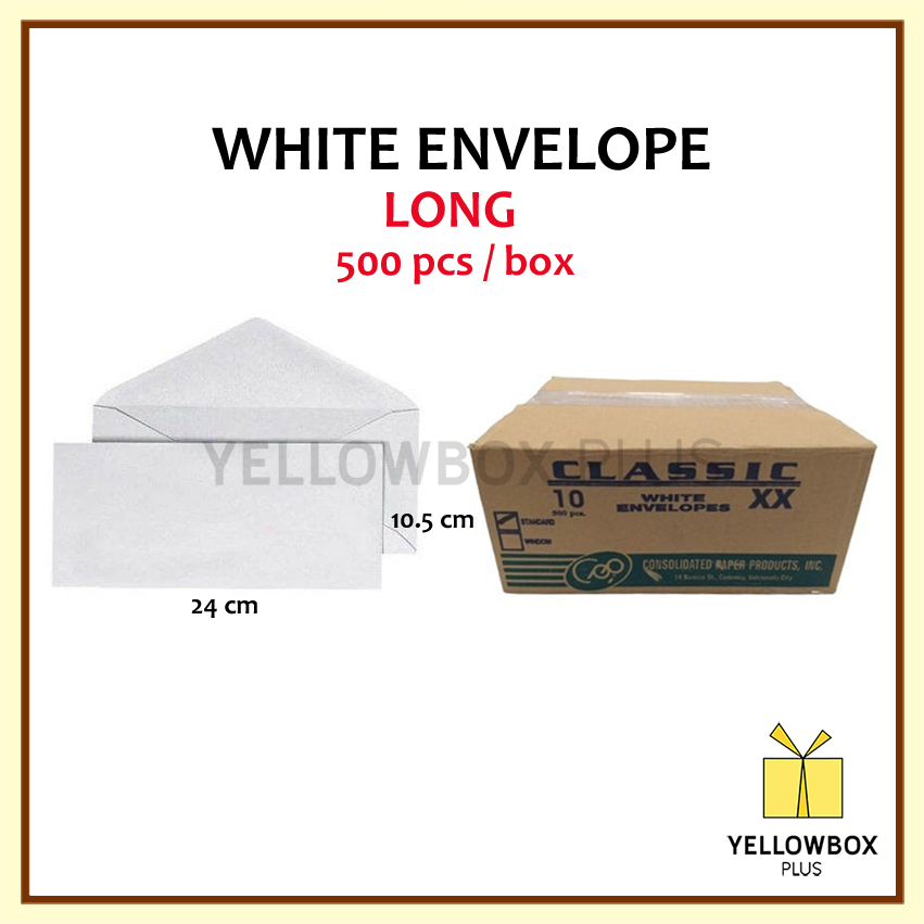 500pcs White Envelope 1 box Classic White Envelope | Shopee Philippines