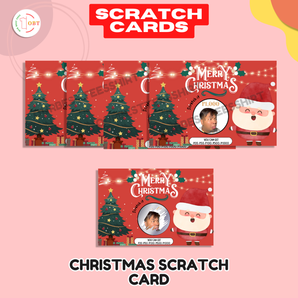 10PCS CHRISTMAS SCRATCH CARD WITH SCRATCH OFF STICKER | Shopee Philippines