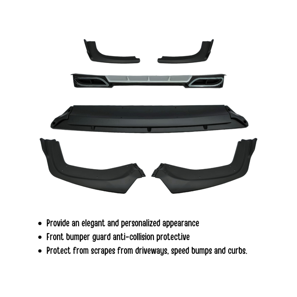 CAOS - Toyota Wigo 2018+ Front and Rear Lip Chin Diffuser Set (7444 ...