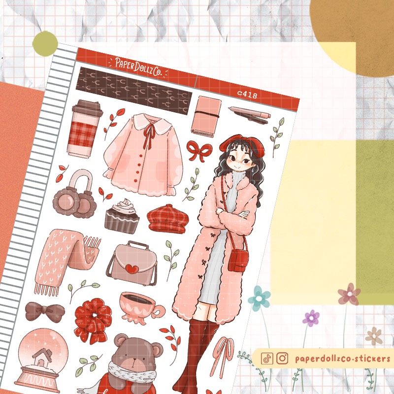 Winter Solstice PaperDollzCo Planner Big Stickers Collections | C415 ...