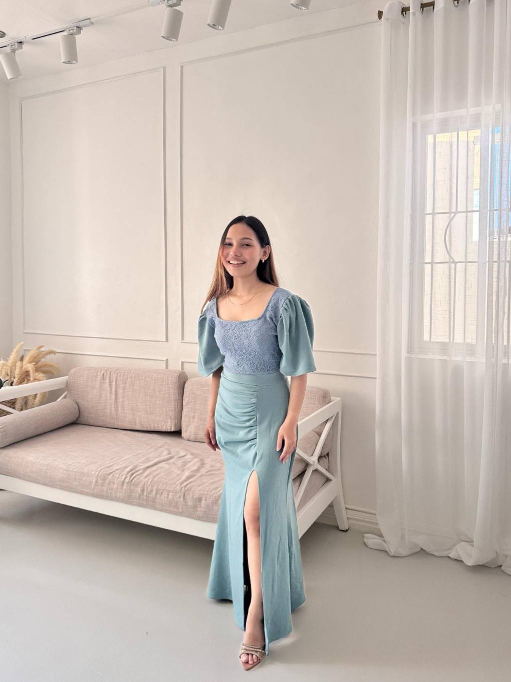 formal filipiniana dress modern Red High Low Prom Dresses with Sash Sleeveless V Neck Cheap Formal Dresses  – SheerGirl