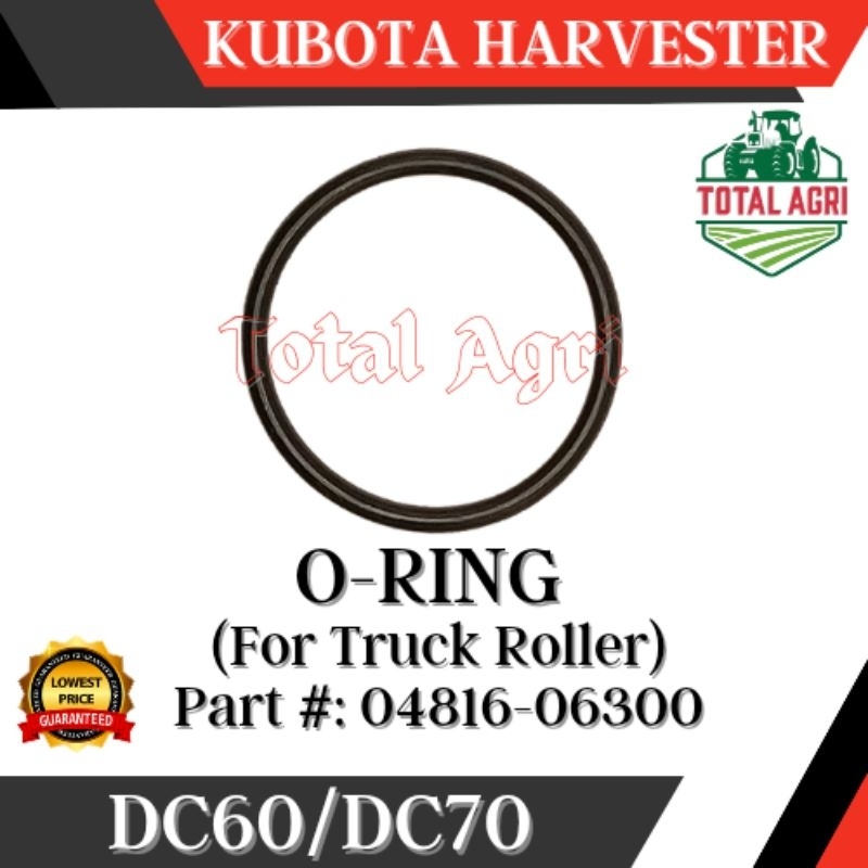 O-Ring (For Truck Roller) Kubota Harvester DC60 DC70 Part #: 04816 ...