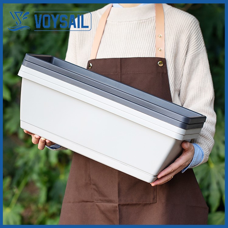 Plastic Rectangular Flower Pots Planting Home Layers Pots High Quality ...