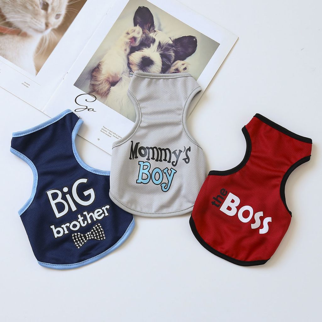 Original Dog Vest Dog Clothes T-shirt Alphabet Print Pattern Pet ...