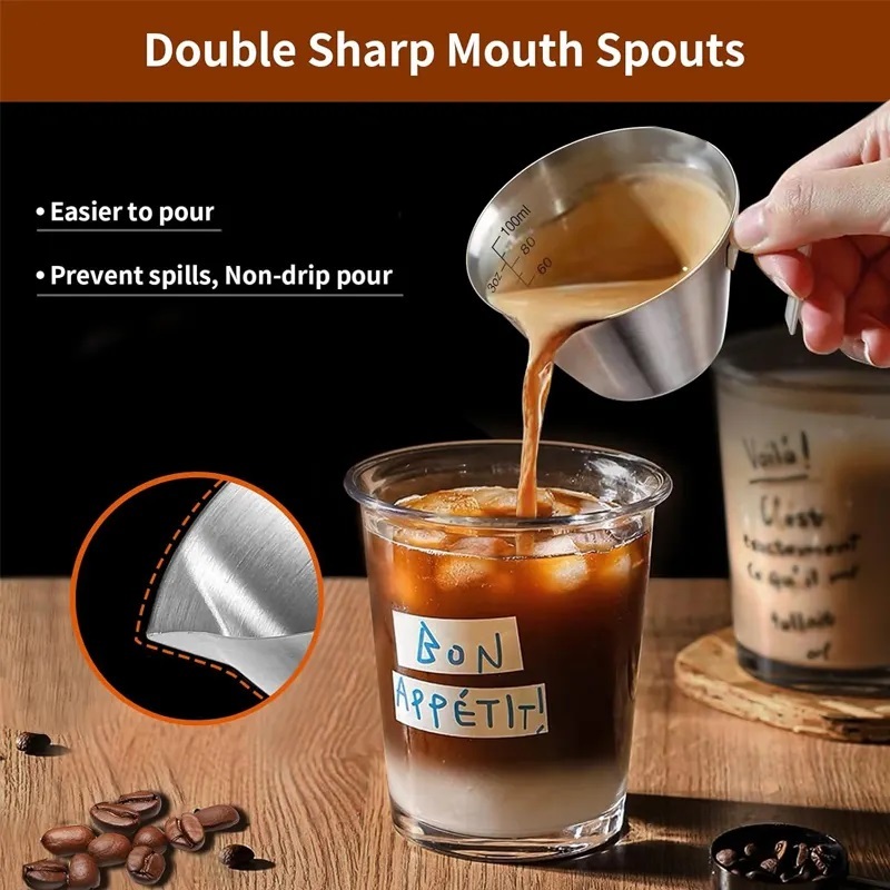 Coffee Extraction Cup Stainless Steel Measuring expresso cup Coffee ...