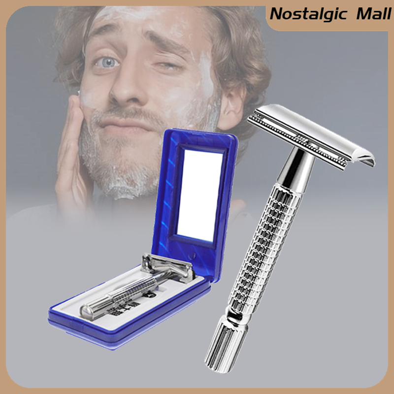 Manual Classic Shaver Stainless Steel Men Safety Razor Shaver Double ...