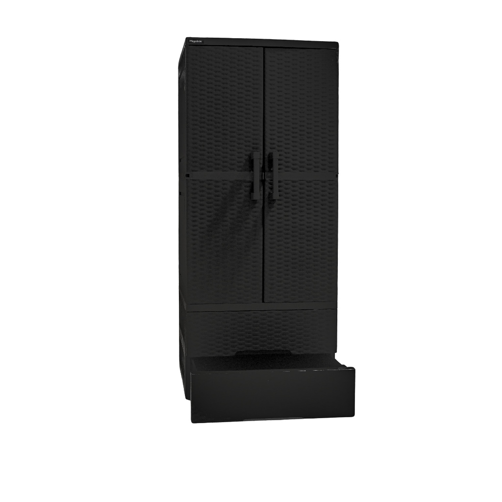 Megabox Boho Series Rattan Wardrobe Cabinet with 2 Drawer 72.40 x 46.36 ...