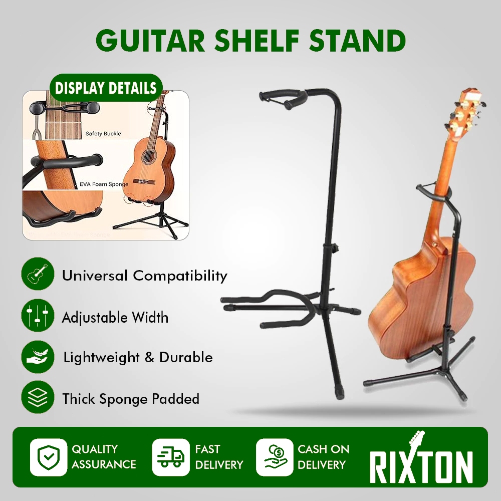 Rixton Guitar Stand Collapsible Iron Tripod Guitar Stand From 25 to 30 ...