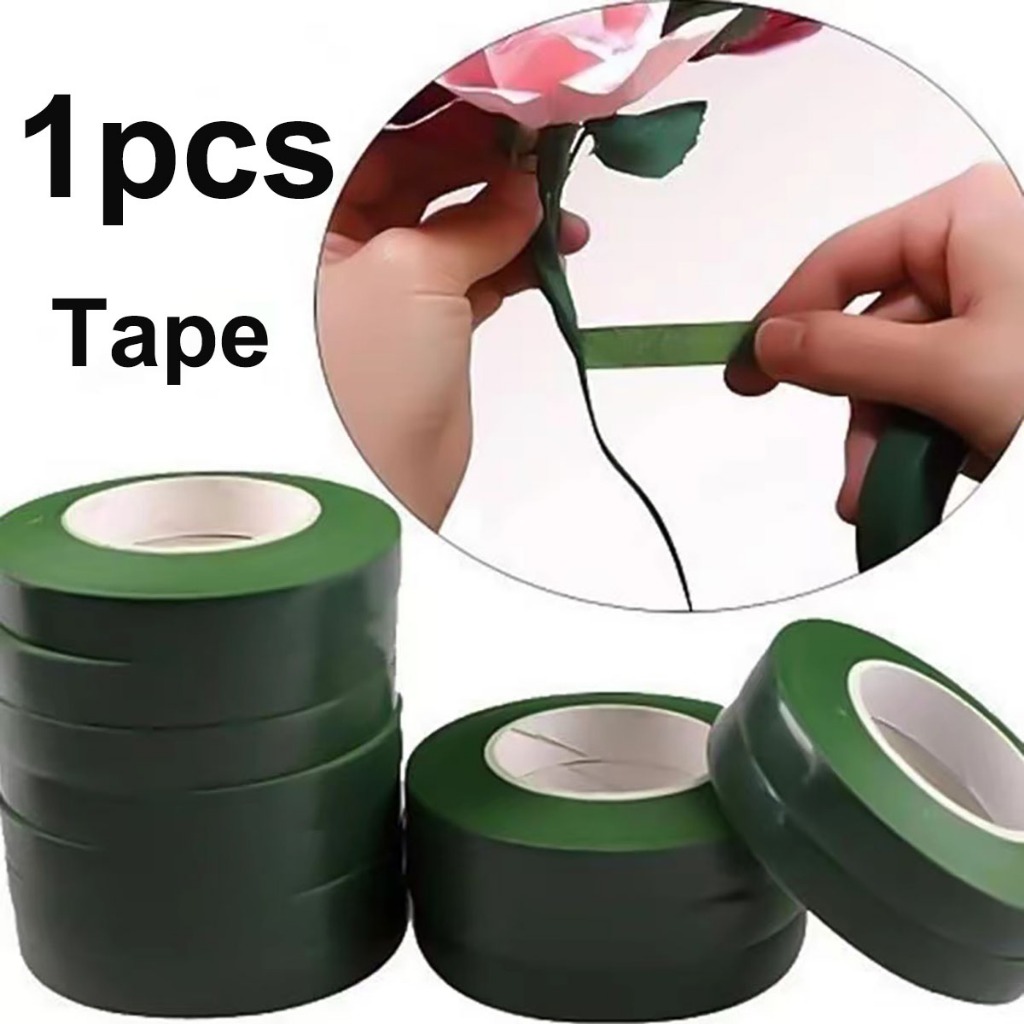 1Roll Floral Stem Tape Self-Adhesive Wrapping Tape Florist Green Tapes ...
