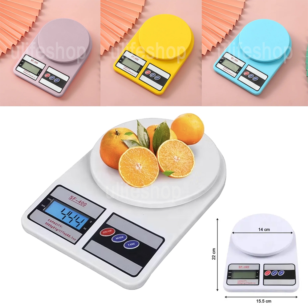 Ulifeshop Digital LCD Electronic Colored Kitchen Weighing Scale 7-10Kg ...