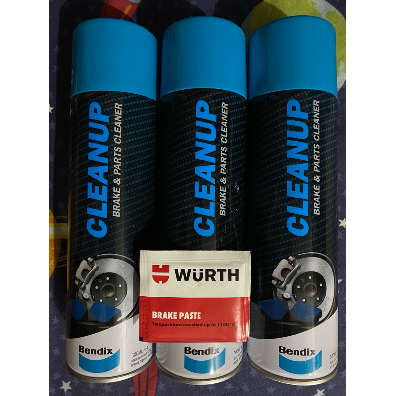 3PCS Bendix Brake And Parts Cleaner With Free Wurth Brake Paste ...
