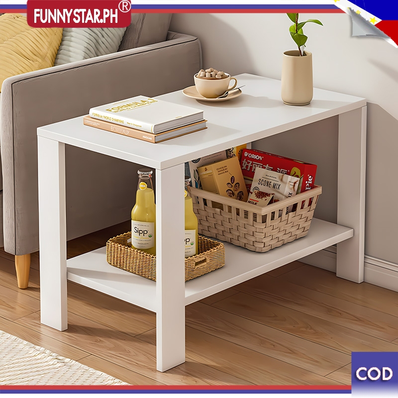 In stock Side Table Sofa Side 2 Layer Coffee Table Small Wooden Table ...