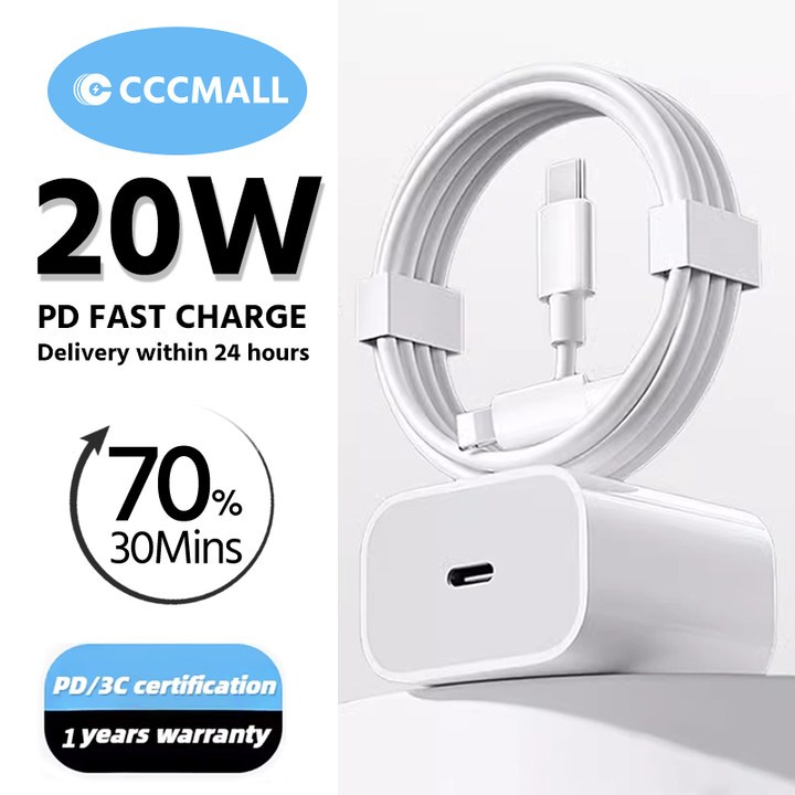 PD 20W Type C Cable Fast Charging Charger Adapter For lPhone Apple  Plus XR X XS 11 12 13 14Pro