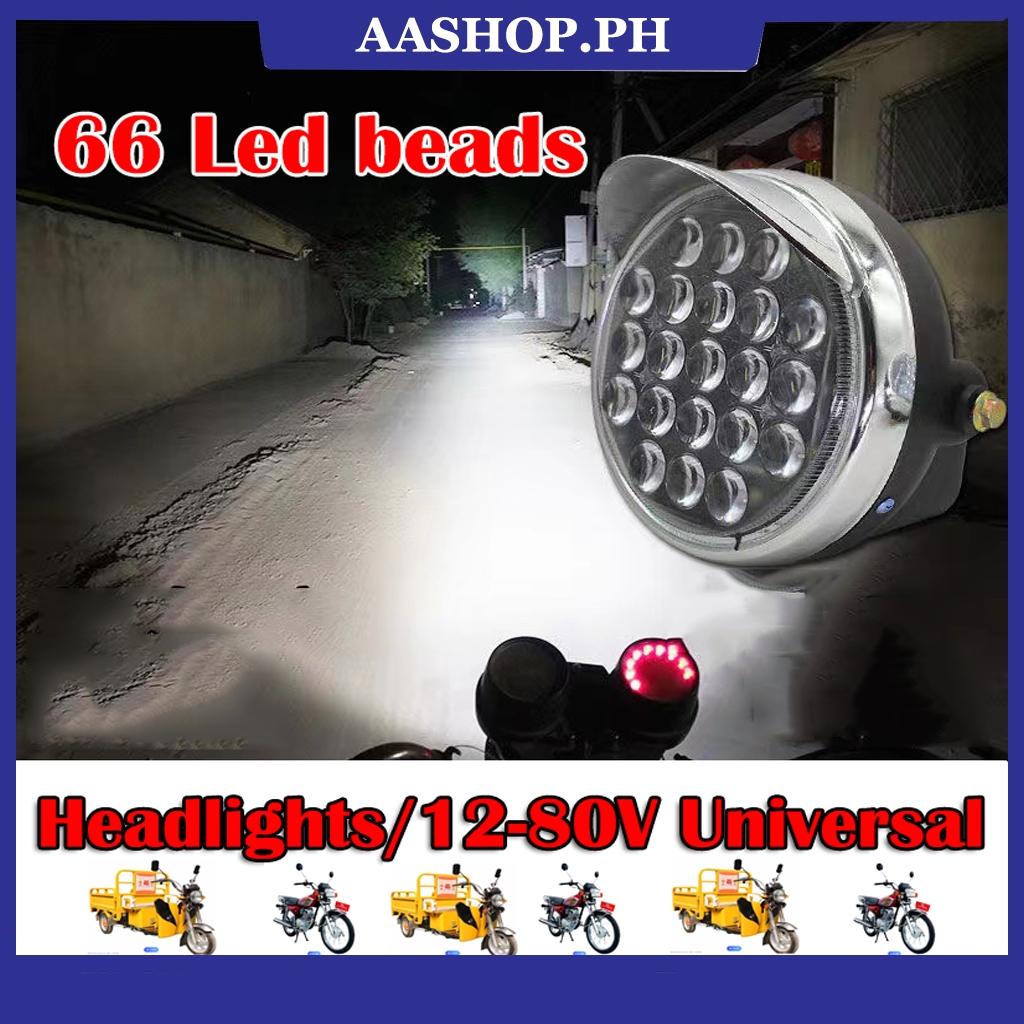 LED Headlight for Electric Bikes Waterproof 12-80v universal motors ...