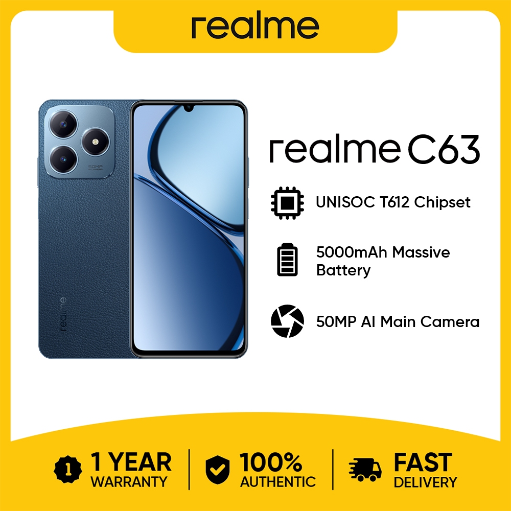 realme C63 Smartphone | 8GB+256GB | Unisoc T612 Processor | 6.7” 90Hz ...