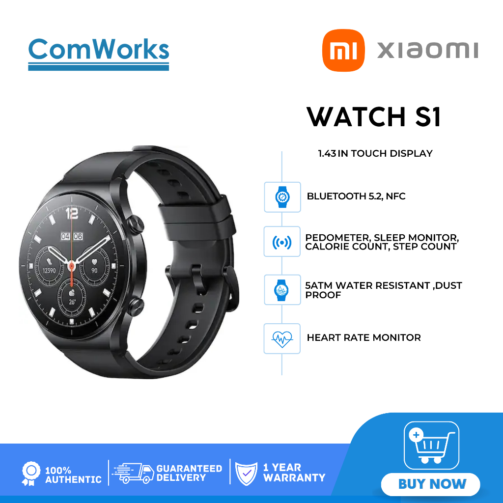 ComWorks | Xiaomi Watch S1 | Smart Watch | 1.43-inch AMOLED | Shopee ...