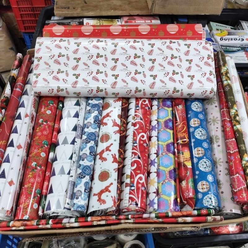 christmas wrapper assorted design 68x48 new 2025 | Shopee Philippines