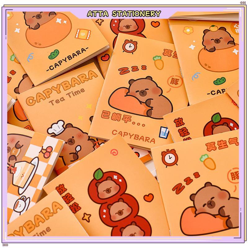 16Sheets Cartoon Capybara 64k Mini Notepad Student Notebook School ...