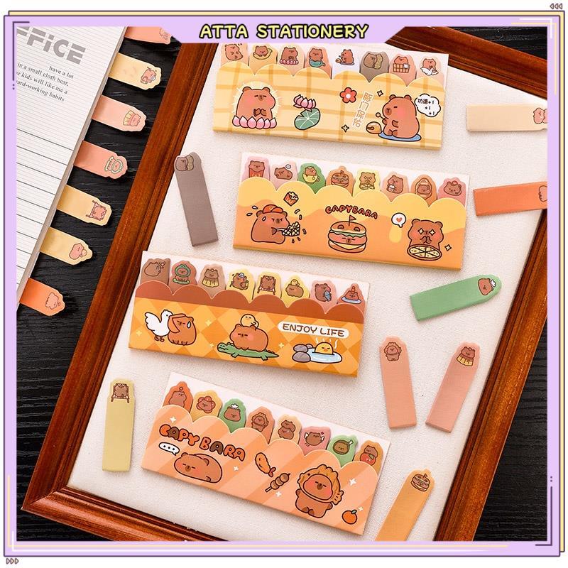 120Sheets Cartoon Capybara Sticky Notes Student Memo Pads School Office ...