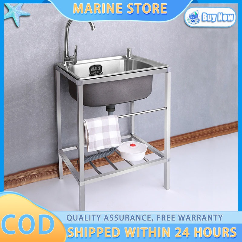Sink Rack Kitchen Stainless Steel Hand Wash Sink 304 Stainless Steel ...