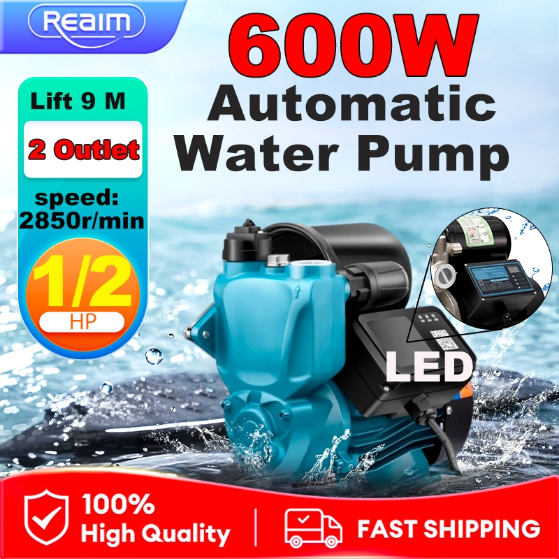 REAIM Automatic Booster Pump Jet Pump 0.5HP 1/2HP Jetmatic Water Pump ...