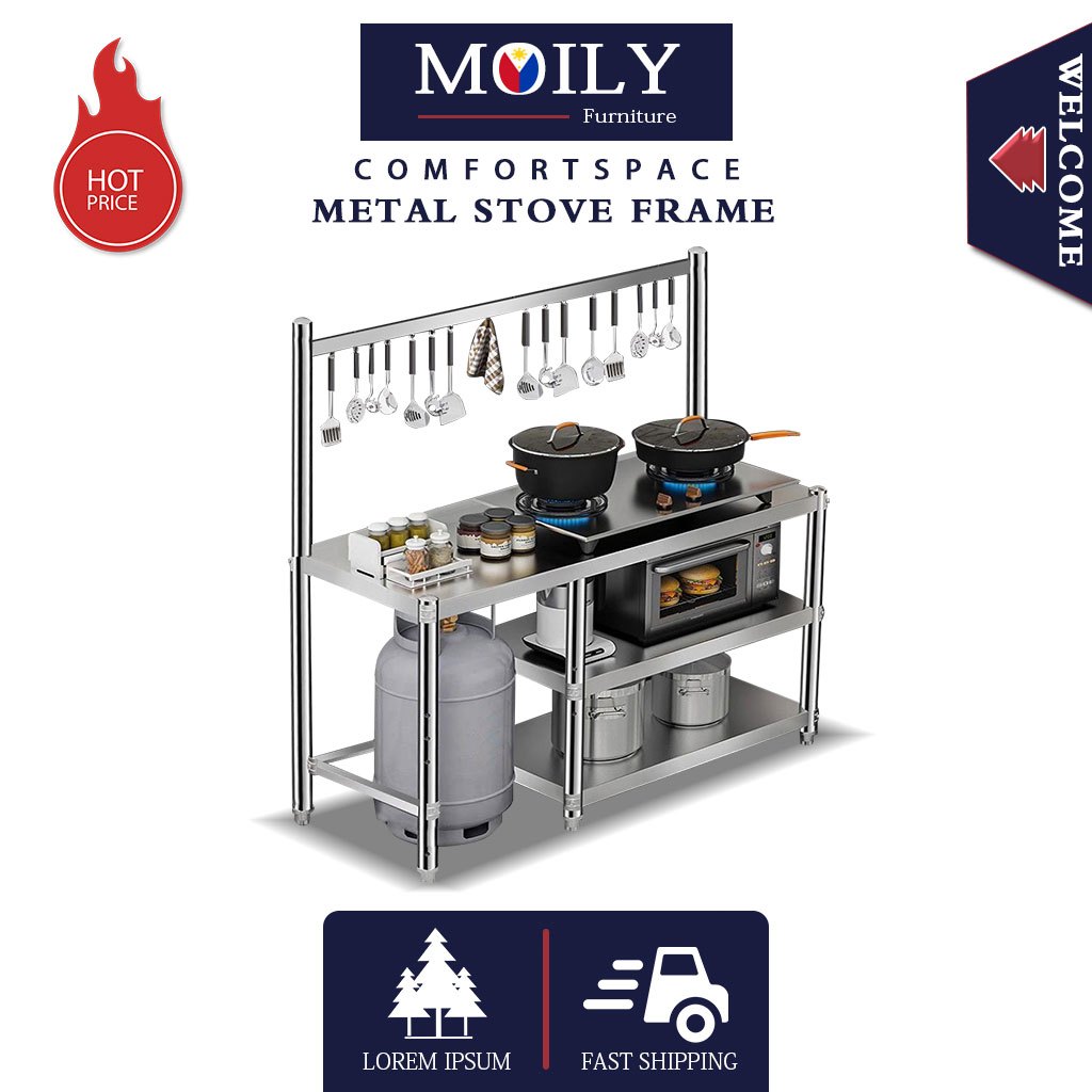 (COD)Metal kitchen stove rack, gas stove, multifunctional combination ...