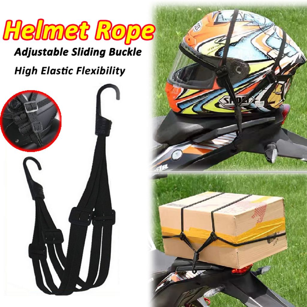 1PCS Motorcycle Strength Retractable Helmet Luggage Elastic Rope Strap ...