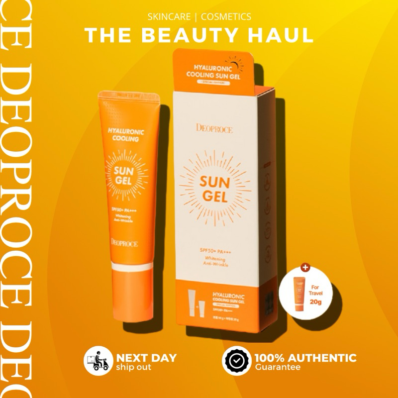 DEOPROCE Hyaluronic Cooling Sun Gel SPF50+ PA+++ (50g + 20g) | Shopee ...