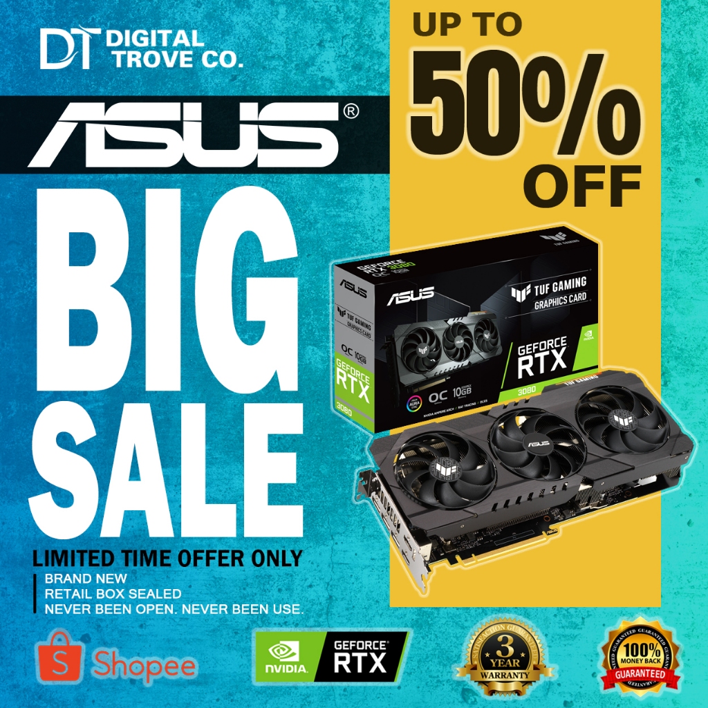 ASUS TUF Gaming GeForce RTX 3080 OC Edition 10GB GDDR6X | Shopee ...