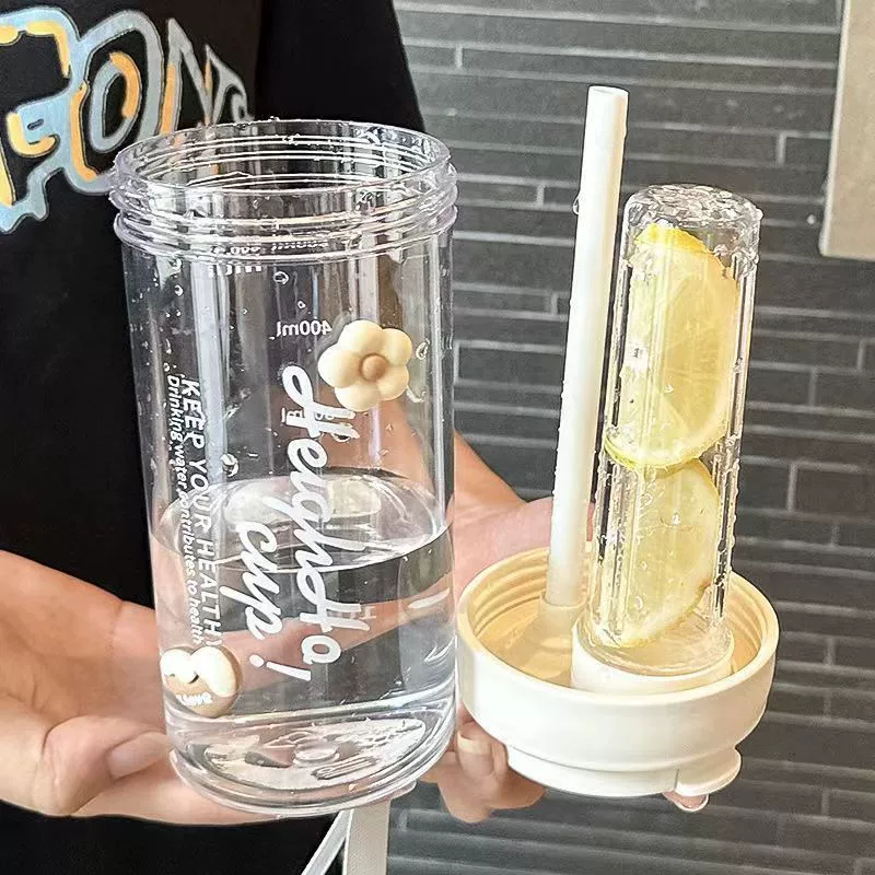 Health Tea Handle 600ML With Separation Straw Portable Safety, High ...