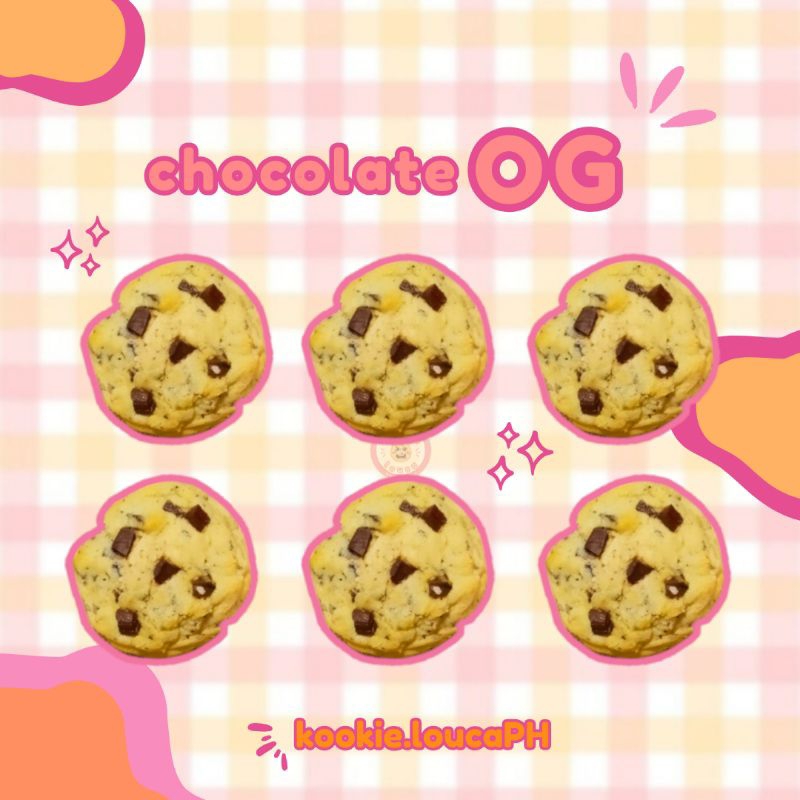Chocolate OG cookies 60 grams| 6 pcs. kookielouca Gourmet cookies ph ...