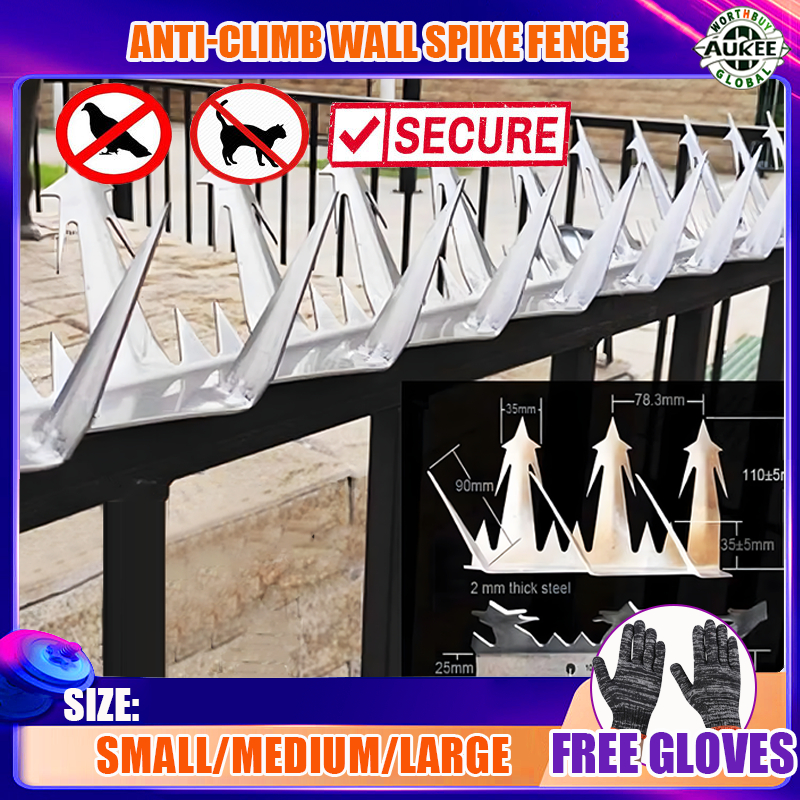 1.25M Anti-climb Wall Spike Fence Galvanized Anti Theft Security Spikes ...