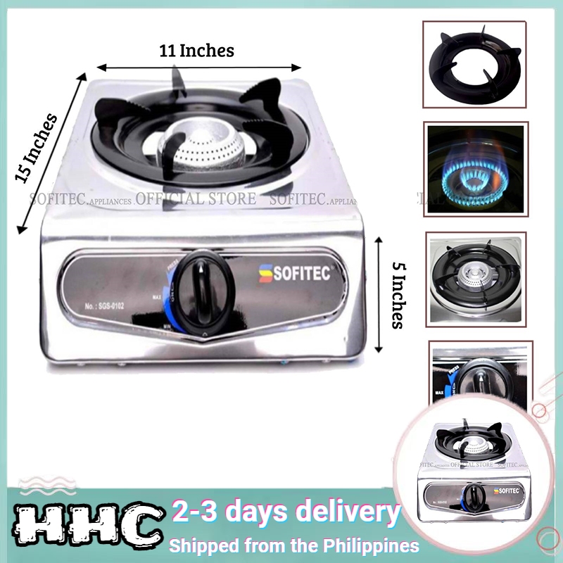 Sofitec Single Burner Gas Stove Stainless Steel Gas Stove | Shopee ...