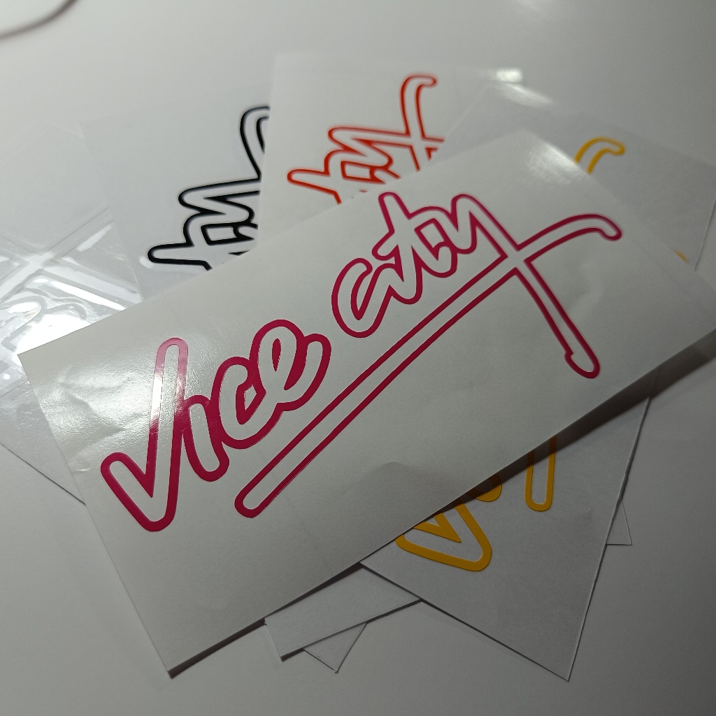 VICE CITY STICKER DECAL 5 COLOR OPTION | Shopee Philippines