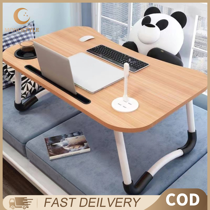 MONOSTYLE Lazy Table For Bed Foldable Desk Portable Laptop Table with ...
