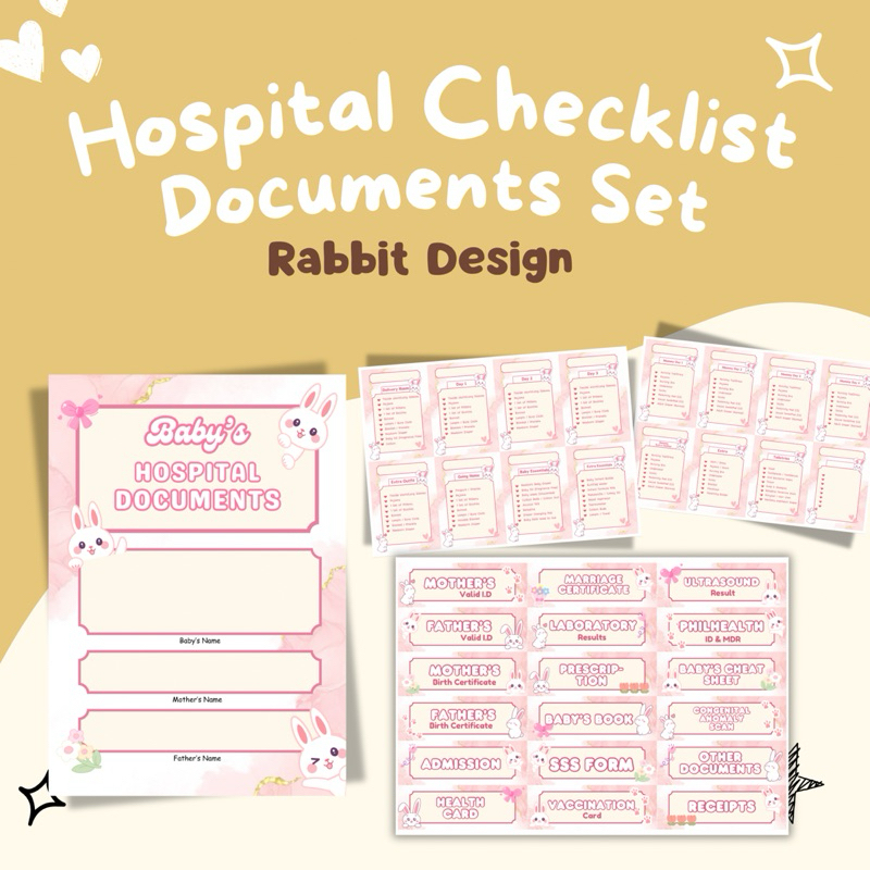 RGC Hospital Checklist set with Documents sticker | Baby and Mommy ...