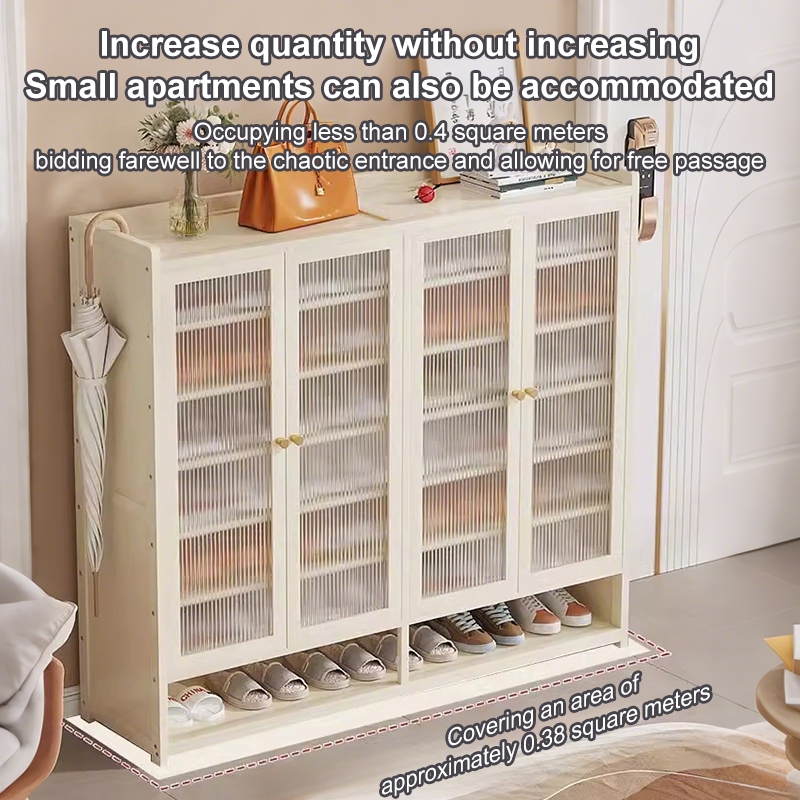 Sunny Biere Shoe Cabinet With Acrylic Door Shoe Rack In Cream Style ...