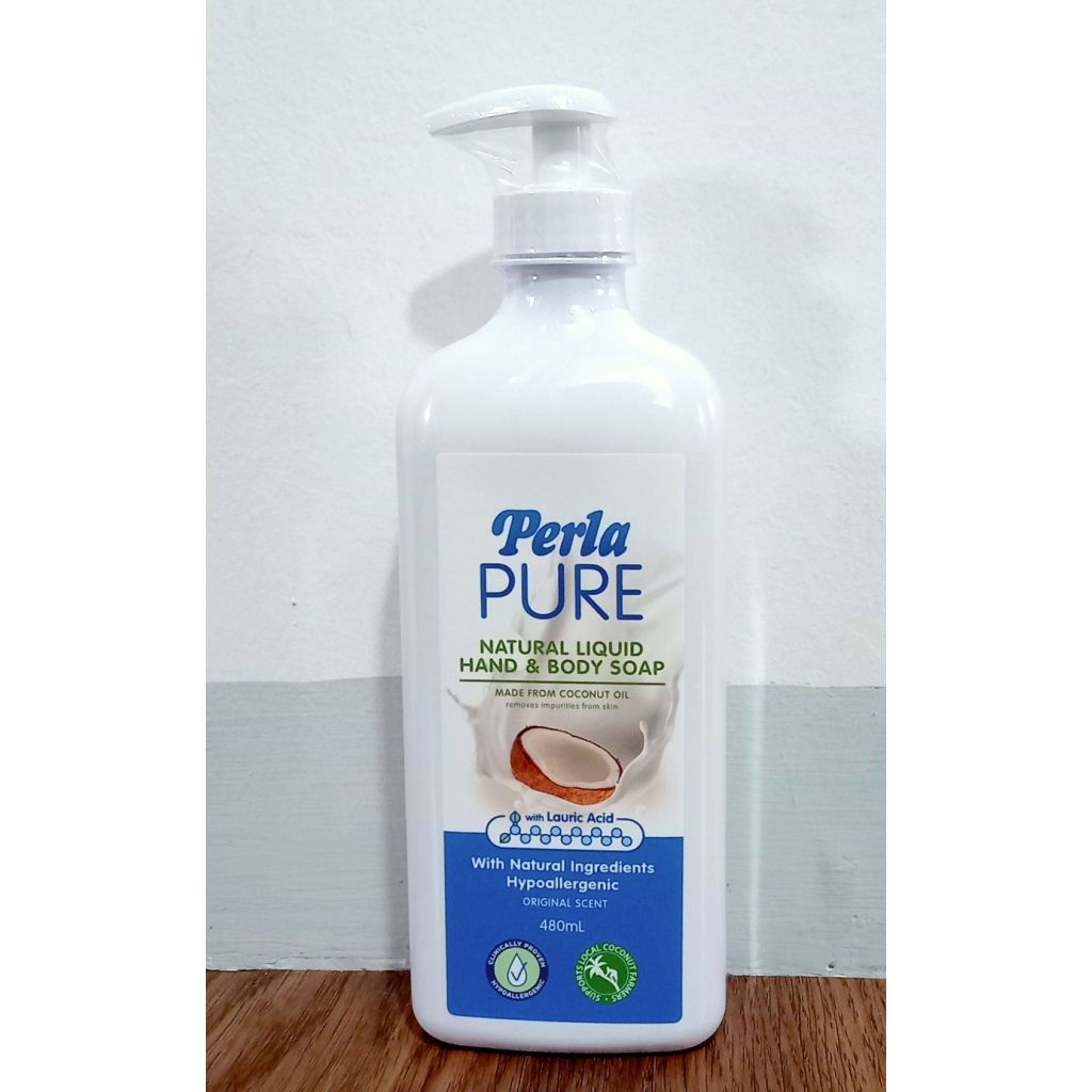 Perla Pure Liquid Hand and Body Soap 480ml | Shopee Philippines
